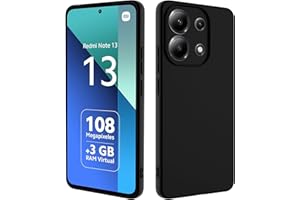 Heioloo Funda para Xiaomi Redmi Note 13 4G Carcasa Bumper Suave TPU Carcasa Protectora Anti-arañazos, Anti-Choque Silicona Case para Xiaomi Redmi Note 13 4G - Negro