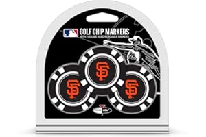 Team Golf MLB - Marcatori per Palline da Golf (3 Pezzi), Dimensioni delle fiches da Poker con pennarelli smaltati su Entrambi i Lati più Piccoli