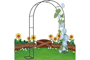 LYAH Gartenbogen Metall Rosenbogen 1.2M 1.4M 1.8M 2M 2.8M 3M 3.5M Breite Wetterbeständige Torbogen Für Kletterpflanzen Rankhilfe Rankgitter Rosengestell Garten Eingänge Dekoration Hochzeit Bögen ( Size : 2