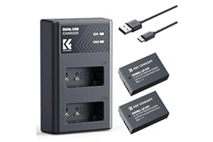 K&F CONCEPT LP-E17 Batteria Compatibile con Canon EOS R100 R8 R50 RP R10, Powershot V1, Rebel T8i, T7i, T6i, T6s, SL2, SL3, EOS M3, M5, M6, EOS 200D, 77D, 750D, 760D, 800D, 8000D