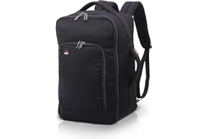 5 Cities 40x20x25cm Ryanair Maximum Untersitz Leichter Mehrzweck Reiserucksack Weekender Tasche Handgepäck Koffer Backpack Rucksack 40x20x25 , Schwarz
