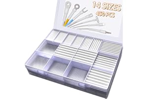 POINTOOL Kit de gaine thermorétractable, 14 tailles de tube thermorétractable blanc, rapport de rétrécissement Gaine thermorétractable électrique Enveloppe de fil Assortiment de tubes rétractables