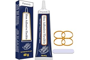 PAISTELY Schuhkleber, Langsam Trocknender Transparenter Schuhsohlen Kleber, Schuhkleber Extra Stark Wasserfest，Professioneller Schuh Kleber Zum Reparieren Von Getragenen Schuhen, Stiefeln, Leder Usw (60g)