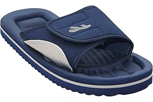 A&H Footwear Ladies Womens Lightweight Slides Touch Fasten Casual Beach Summer Pool Flip Flop Sandals