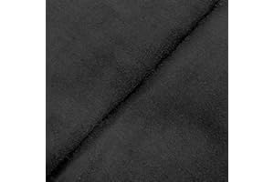 DESHOME Alessia - Tessuto al metro scamosciato in Microfibra Idrorepellente Stoffa per tappezzeria divani, cuscini, complementi d'arredo (Nero, 1 metro)