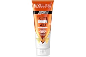 Eveline Cosmetics Slim Extreme 4D Professional Sérum Intensément Amincissant + Remodelant | 250ml | Crème Chaude Amincissante Anti-Cellulite Brûlante De Graisse | Formule De Refroidissement