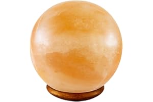 Magic Salt ® Big Big Ball/Globe Shape Himalayan Crystal Salt Lamp Light Glowing Air Purifier,4 to 5 kg in Weight H=7 inch Sphere=23 inch