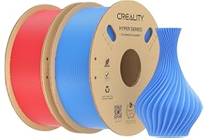 Creality Filamento PLA Hyper 1,75 mm, paquete de 2 kg, filamento de alta velocidad (30-600 mm/s), compatible con la mayoría de impresoras 3D como Creality K1C K1 Max, rojo y azul