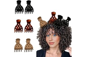 BelleVive Lot de 6 pinces volumineuses pour cheveux bouclés, pinces épais pour boucles rebondissantes, pinces sans marques de plis