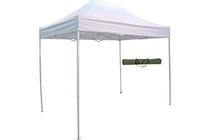 SF SAVINO FILIPPO Gazebo pieghevole richiudibile telescopico 3x2 m. telo bianco per mercato fiera manifestazioni sagra campeggio giardino telo plastificato impermeabile anti pioggia