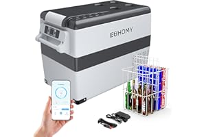 EUHOMY 12V Kompressor Kühlbox 40L, Kühlbox Auto Kompressor mit APP Gesteuert, 12V/240V Kühlschrank -20 ℃ bis 20 ℃, tragbarer Kühlschrank für Camping, Reisen, Lastkraftwagen