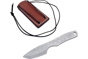 BPSKNIVES BPS Knives Techno Bee - Cuchillo de Hoja Fija Tipo Esqueleto con Funda de Cuero Genuino - Cuchillo de Hoja Fija para Acampada y Actividades al Aire Libre
