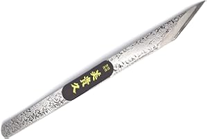 Ikeuti Couteau Kiridashi Japonais Droit Menuiserie Ebénisterie - Forgé Main au Japon - Droitier (Martelée, 12 mm)