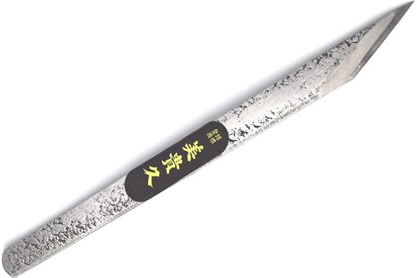 Ikeuti Couteau Kiridashi Japonais Droit Menuiserie Ebénisterie - Forgé Main au Japon - Droitier (Martelée, 12 mm)