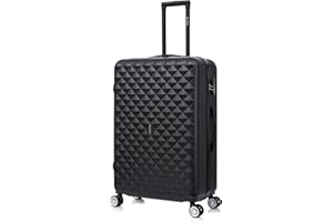 CELIMS - Valise Grande Taille | Grande Valise | Taille Soute 23kg | Bagage 75cm | Serrure Intégré | Noir