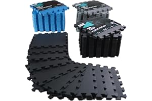 TUCO SPORT Tappeto Da Fitness A Puzzle【Set Da 21 Tappetini】Materassino Antiscivolo Da Palestra Componibile Con Protezione Antiurto Per Pavimenti, Tappetino Palestra, Pesi Workout Ginnastica Sport Piscina Garage