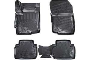 ‎FUSSMATTENPROFI.COM fussmattenprofi.com 3D Gummimatten Set passend für Mitsubishi Eclipse Cross PHEV HYBRID Baujahr ab 2021 | Extra Hoher Rand Allwetter Auto Fussmatten I TPE Geruchlos rutschfest Fußmatten Zubehör