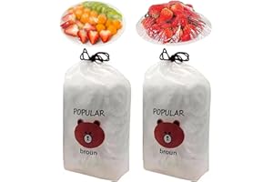 FIDGET PACK 200 bolsas herméticas, bolsas de sellado para alimentos, reutilizables, elásticas, para almacenamiento de alimentos, cubiertas para cuencos, conservación de frutas