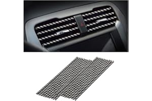 CGEAMDY 20 pezzi Strisce Decorative per Auto Aria Condizionata, Accessori per L'Interno Dell'Auto, Striscia Decorativa Multicolore per la Maggior Parte Delle Bocchette D'Aria (Fibra Di Carbonio)
