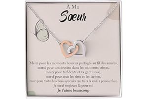 Bramart Collier pour femme Or, Argent - Idées cadeaux pour elle événement spécial, Anniversaire ou Noël - Coffret avec dédicace comprise