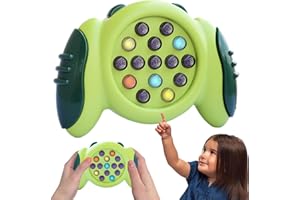 HOWADE Puzzle Light Up Pop Game,Fast Speed Push Bubbles/Buttons Game Console,Electronic Memory Lights Popping Games Sensory Fidget Toy,Decompression Breakthrough Game Console for Kids Adults