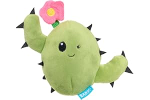 Barkbox 2 in 1 Interactive Plush Dog Toy - Rip and Reveal Toy for Dogs and Puppies - Stimulating Squeaky Pet Toys | Consuela Cactus Small