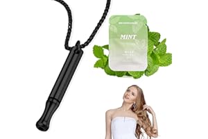 FZDM Breathing Necklace with Resistance, Breathing Necklace for Anxiety Relief, Breathing Exercises, Meditation, Christmas Valentine's Day Birthday Gift for Father, Women, Men