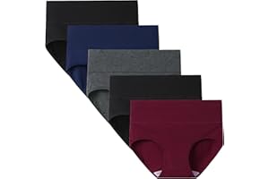 INNERSY majtki damskie, stretch, bawełna, wysoka talia, miękka bielizna, 5 par