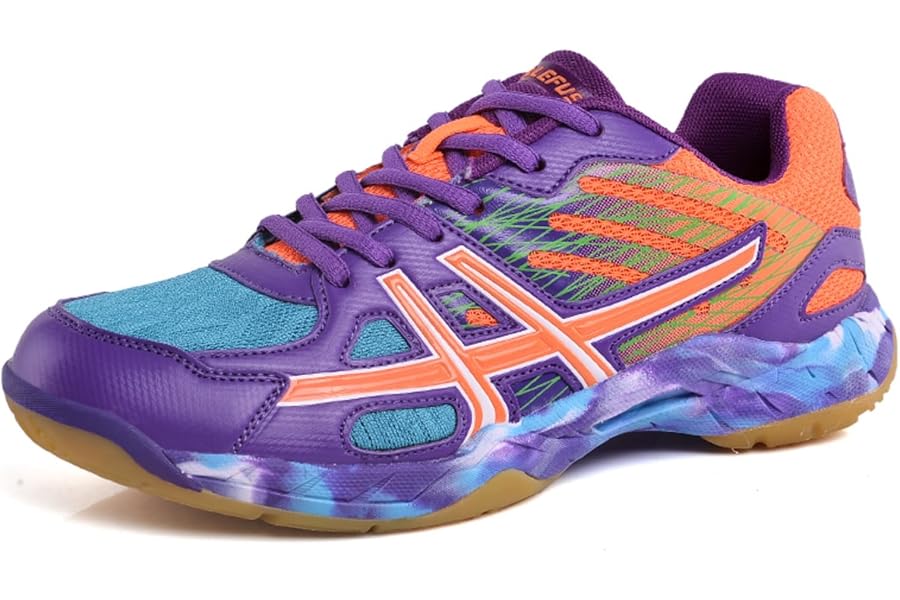 Volleyball Shoes Mens Squash Shoes Boys Netball Trainers Badminton shoces Non-Slip Athletic Sport Indoor Sneakers Indoor Pickleball Breathable Suitable Comfortable Fitness