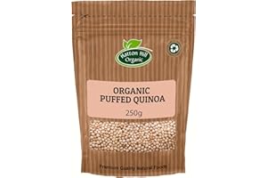 Organic Puffed Quinoa 250g by Hatton Hill Organic | Light & Crispy Superfood for Breakfast, Baking, and Snacks