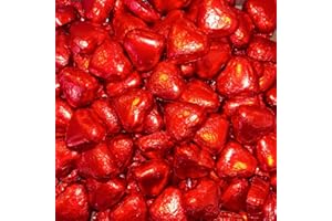 Sweetie Tooth 50 Chocolate Foiled Love Heart - Chocolate Love Hearts for Valentines Day, Mothers Day, Weddings