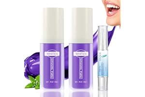 BMHNQ Hi Smile Sbiancante Denti Serum Denti Dentifricio Viola Sbiancante Rimozione Macchie & Decolorazione Sbiancante Denti Immediato Hi Smile Dentifricio Hi Smile Funziona Strisce per Sbiancamento Denti