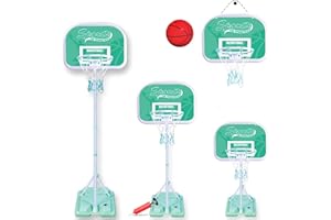 COOLBITTOYS kingsport® Kids Adjustable Metal Basketball Stand Hoop Net Ball Set Game Children Kids Indoor With Pump and Ball Toy Set Gift