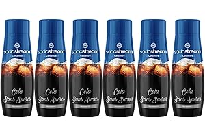 SodaStream Concentré Cola Sans Sucres pour Machine à Eau Pétillante | Préparez jusqu'à 9 Litres de Cola Sans Sucres en Quelques Secondes, 440ml, Lot de 6