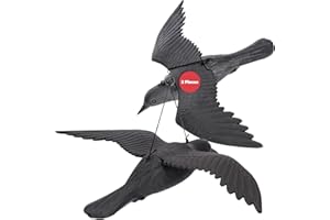 KADAX 2 Stück Vogelabschreckung aus Kunststoff, Plastik, Fliegende Krähe, Vogelabwehr, Taubenabwehr, Taubenschreck, Vogelschreck, Vogelscheuche, schwarzer Rabe gegen Tauben (2 Stück)