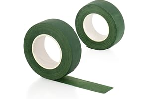2 Rollen Floristenband Dunkelgrün - Selbstklebendes Kreppband Für Blumenarrangements