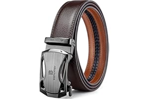 Bostanten Ceinture Homme en Cuir Boucle Automatique Largeur 35mm Réglable sangle Cadeau Box Noir