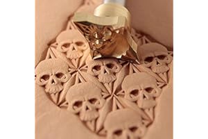 DandS ltd Outil professionnel en acier pour le travail du cuir, le gaufrage, la sculpture et l'estampage de projets en cuir, ceintures, portefeuilles et projets de bricolage compatible avec maillet