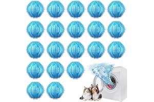 Audasi 20 Pcs Pet Hair Remover for Laundry, Reusable Pets Hair Remover for Laundry Washing Lint Catcher Laundry Ball in Washing Machine Pet Fur Catcher for Clothes, Bedding