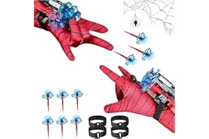 JLTXKST Lot de 2 Gant de Lanceur Spiderman,Gant de Cosplay en Plastique,Jouets de Poignet Lanceur de héros,Gants Spider Hero pour Enfants, Jouets éducatifs pour Enfants,pour la fête de Cosplay.