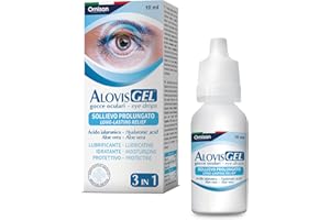 AlovisGel Liquid-Gel 3in1 - Collirio Sterile Lubrificante, Idratante, Rinfrescante per Occhi Secchi. Con Acido ialuronico ed Aloe Vera gel - 10 ml