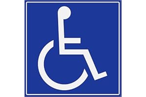 Supstick Autocollants Stickers Handicapé - Personne à mobilité réduite Format carré 5x5cm