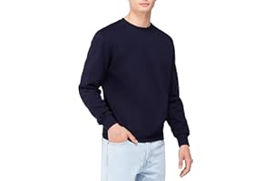 NUQLO Felpa Uomo Senza Cappuccio | No Logo | Cotone Premium | Basic - Sportivo - Casual | Senza Zip | Semplice Tinta Unita