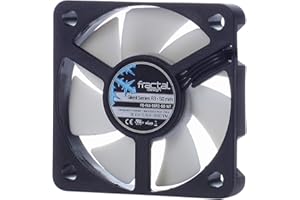 Fractal Design Silent Series R3 White - Silent computer fan - Optimized for quiet operation - 50 mm - Rotational speed 3500 RPM - Black ribbon cable - Rifle bearings - 12v - Black/White (Single)