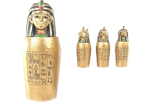 Guld egyptisk canopic burk, enkel enhet slumpmässigt vald