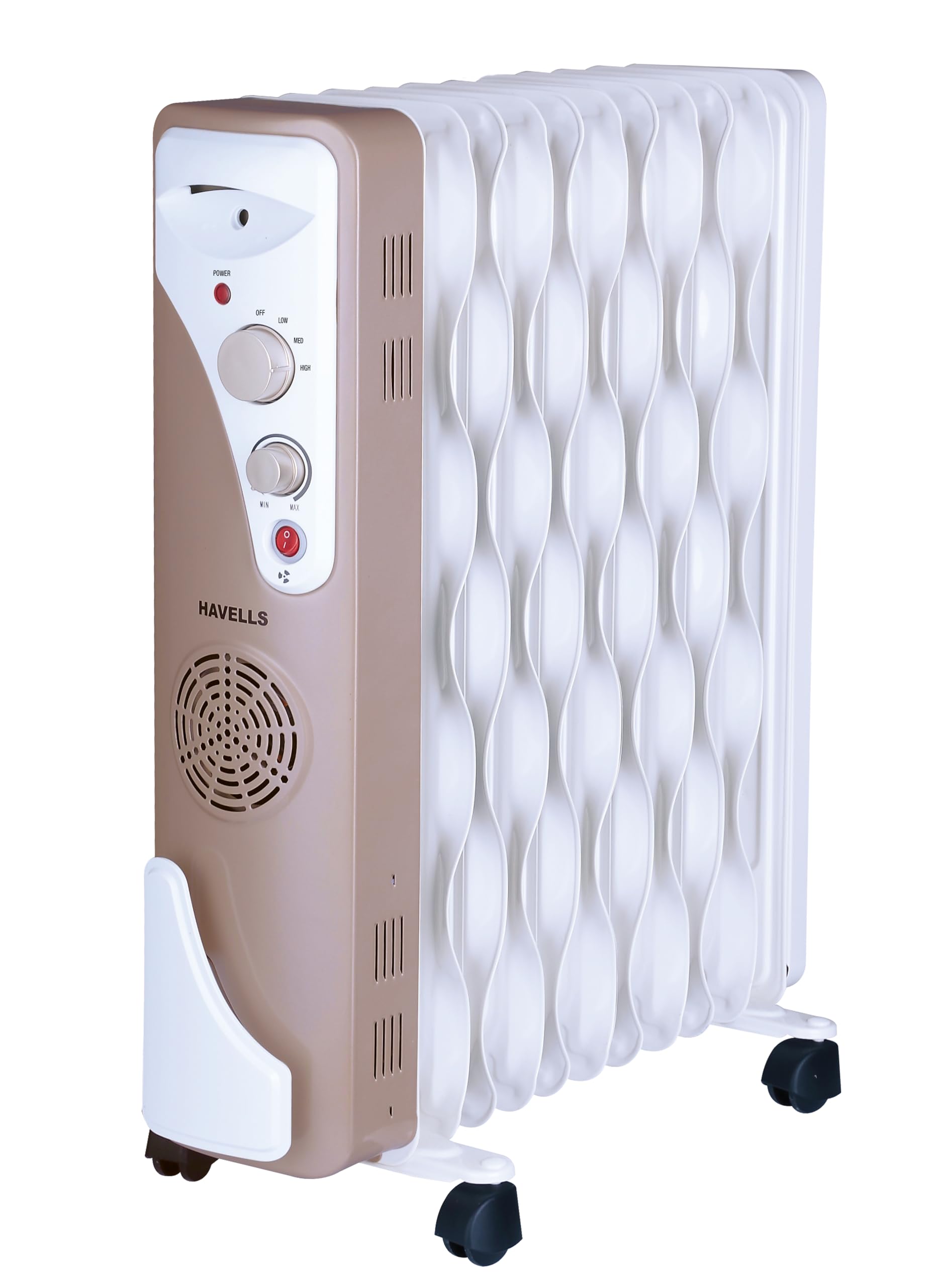 Havells OFR 11 Wave Fins Heater with Fan Beige 2900 Watts