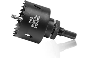 ITOOLFIRM 64mm Hole Saw for Metal and Wood, 2.5 inch HSS Bi-Metal Circular Drill Cutter with Pilot Bit for Plate Steel, Sheet Iron, Ceiling Board, Acrylic Panel, 7/16” Hex Shank