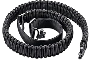 FOLODA Imbracatura in paracord a due punti con girelle cinghia di lunghezza regolabile in nylon tatticamente per fucili per caccia all'aperto cinghia di lunghezza regolabile Paracord ad alta resistenza