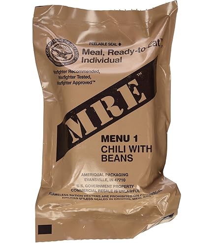 Ration De Combat RCIR Française - Pack MRE 24 Heures - Repas Militaire Prêt à Manger - Date Longue