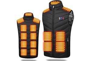 NAVRUF Gilet riscaldato Giacca riscaldante con 3 Gilet termico invernale ricaricabile USB elettrico a temperatura regolabile Caldo per esterni